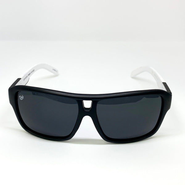 COMPTON - MATTE BLACK WHITE FRAME/GREY POLARIZED LENSES LIMITED EDITION SUNGLASS