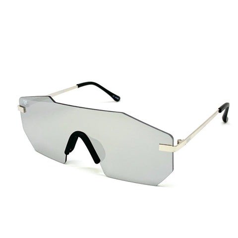ROCKFORD -PLATINUM FRAME / SILVER MIRROR LENSES SUNGLASS