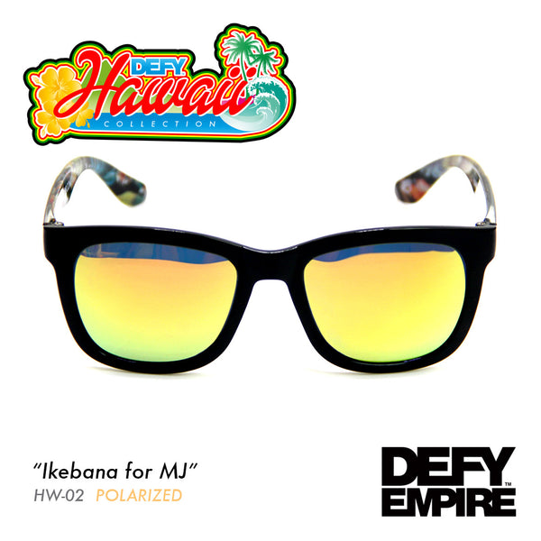 HAWAII - IKEBANA FOR MJ GLOSS BLACK / GOLD POLARIZED SUNGLASS