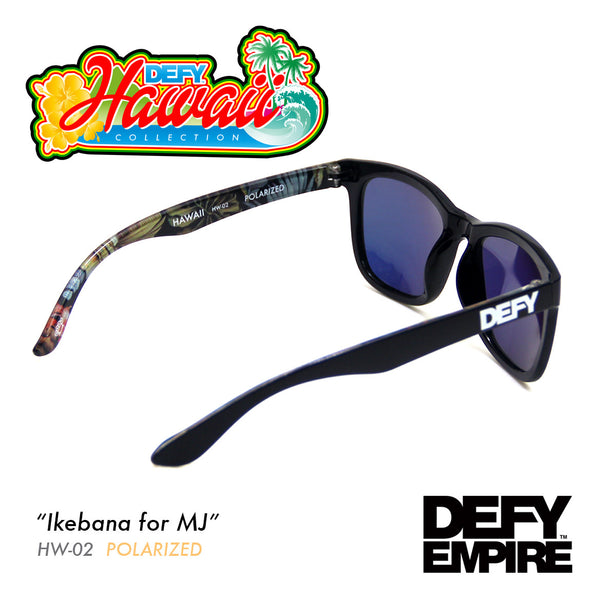 HAWAII - IKEBANA FOR MJ GLOSS BLACK / GOLD POLARIZED SUNGLASS