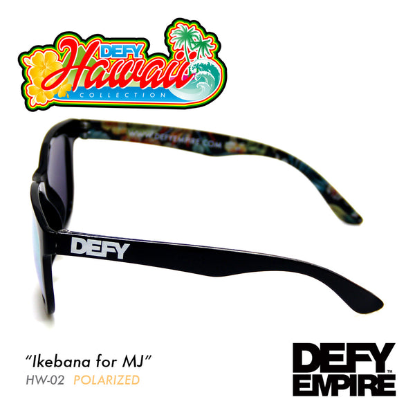 HAWAII - IKEBANA FOR MJ GLOSS BLACK / GOLD POLARIZED SUNGLASS