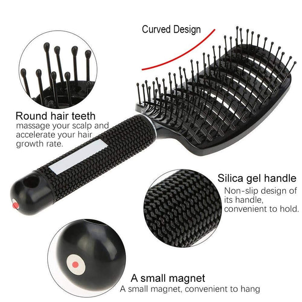 HIGH QUALITY LARGE ANTI-STATIC CURVED VOLUMIZER HAIR BRUSH