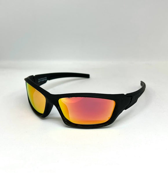 DEFY EMPIRE DALLAS VALKYRIE MATTE BLACK RED MIRROR POLARIZED SUNGLASS