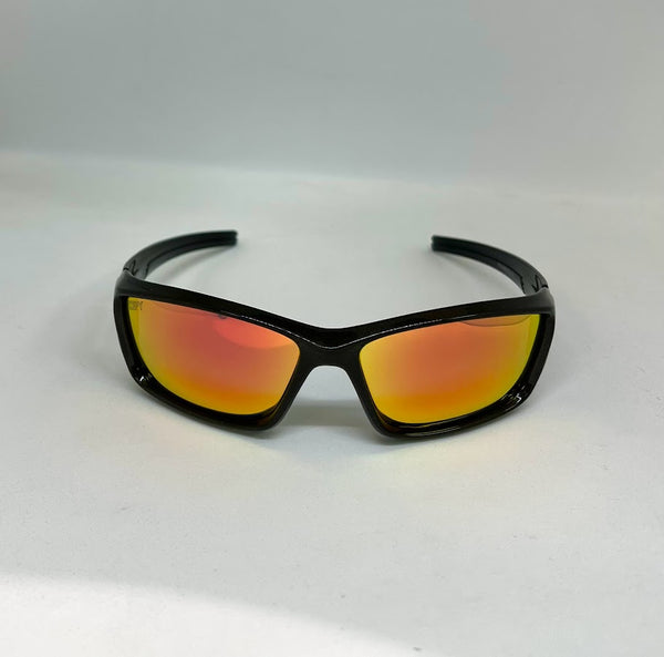 DEFY EMPIRE DALLAS VALKYRIE METALLIC BLACK/RED MIRROR POLARIZED SUNGLASS