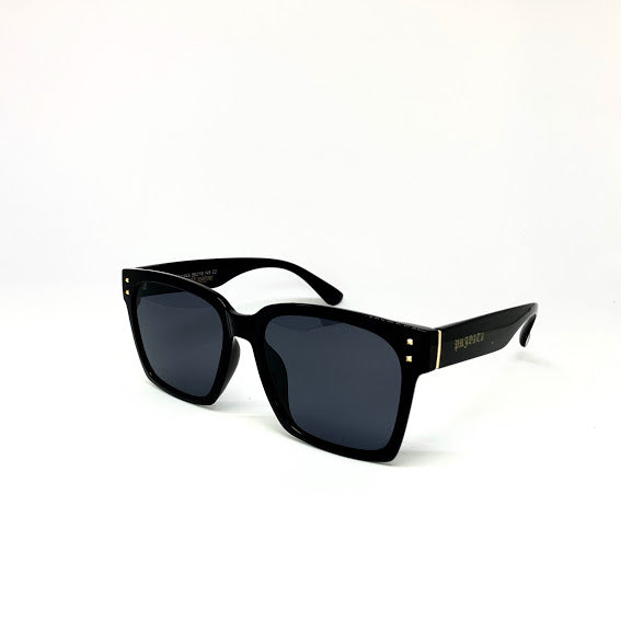 DEFY / PRIVATA KENJI LIMITED EDITION SECOND EDITION - GLOSS BLACK FRAME/DARK GREY POLARIZED LENSES LUXURY SUNGLASS