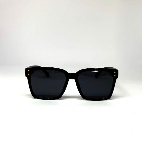 DEFY / PRIVATA KENJI LIMITED EDITION SECOND EDITION - GLOSS BLACK FRAME/DARK GREY POLARIZED LENSES LUXURY SUNGLASS