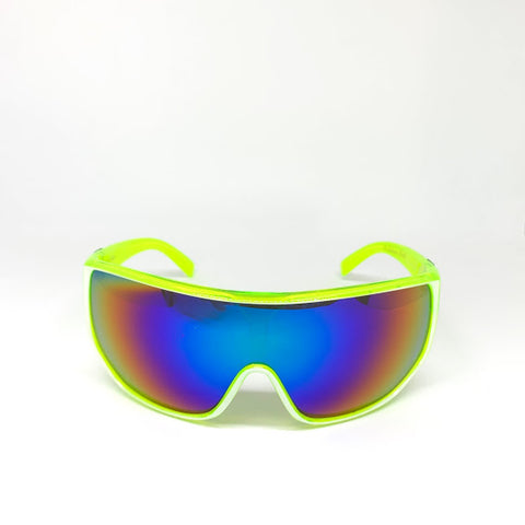 DEFY / PRIVATA EL GANADOR LIMITED EDITION - ACID LIME FREEZE FRAME/BURNT BLUE TITANIUM SUNGLASS