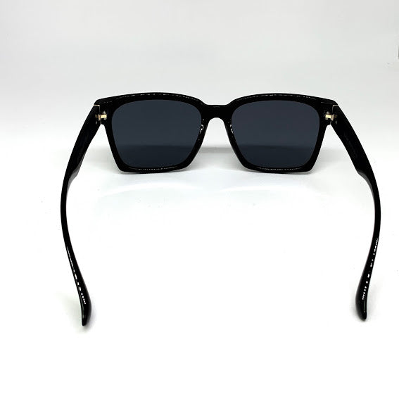 DEFY / PRIVATA KENJI LIMITED EDITION SECOND EDITION - GLOSS BLACK FRAME/DARK GREY POLARIZED LENSES LUXURY SUNGLASS