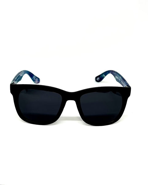 DEFY EMPIRE HAWAII -  MATTE BLACK/TEAL DARK GREY POLARIZED SUNGLASS 2022 UPDATE