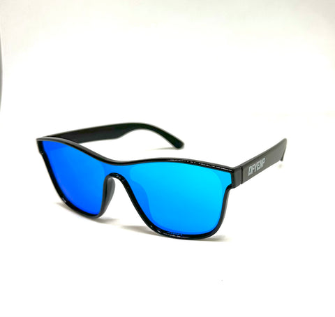 Defy Empire DFYEMP California -  Gloss Black Blue Mirror POLARIZED SUNGLASS