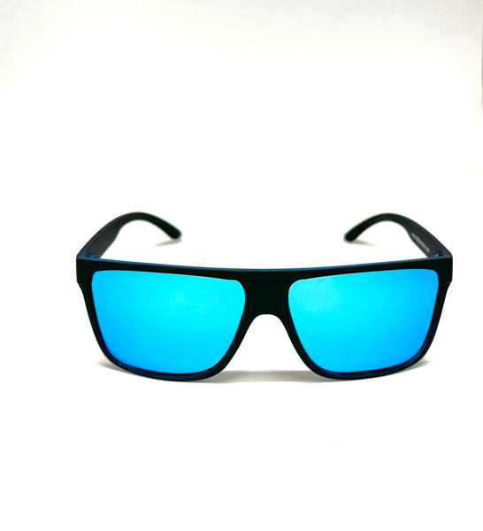 Defy Empire DFYEMP Detroit -  Matte Black Blue Mirror POLARIZED SUNGLASS