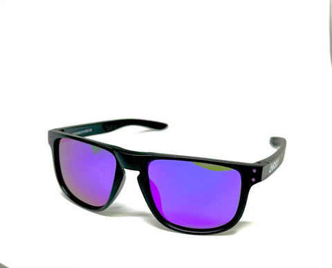 Defy Empire Lunarslam LNRSLM Nitrous - Matte Black Purple Mirror POLARIZED SUNGLASS