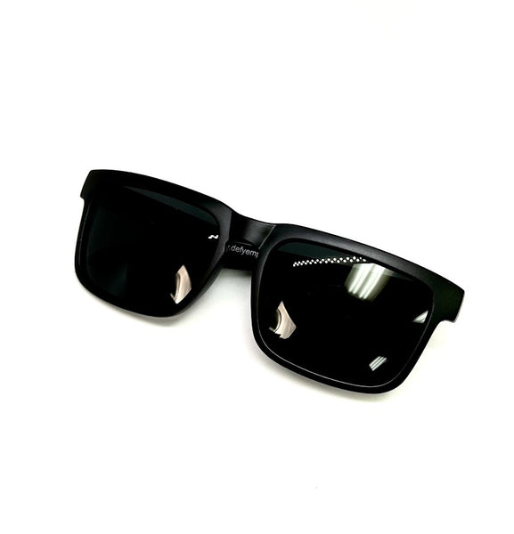 Defy Empire Lunarslam LNRSLM Anti-Lag -  Matte Black Mono Jungle Dark Grey POLARIZED SUNGLASS