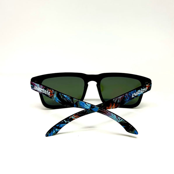 Defy Empire Lunarslam LNRSLM Anti-Lag -  Matte Black Bird of Paradise Purple Mirror POLARIZED SUNGLASS