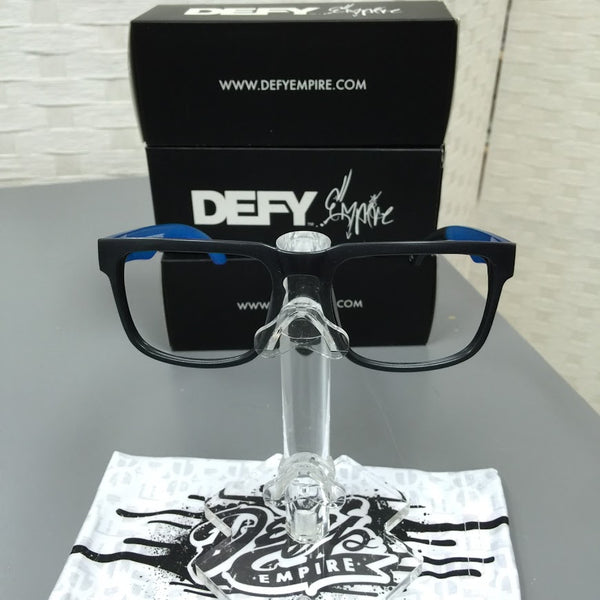 CUSTOMIZED BROOKLYN - MATTE BLACK FRONT AND ELEPHANT PRINT ARMS NO LENSES - SPECTACLES