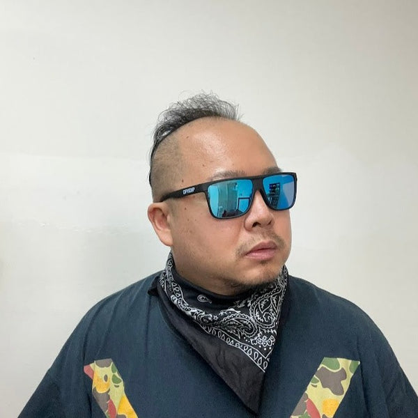 Defy Empire DFYEMP Detroit -  Matte Black Blue Mirror POLARIZED SUNGLASS
