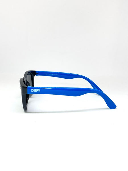 DEFY EMPIRE FLORIDA KIDS - GLOSS BLACK BLUE / GREY POLARIZED SUNGLASS