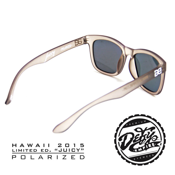 HAWAII - "JUICY" FROSTED GREY/BLUE-RED POLARIZED SUNGLASS