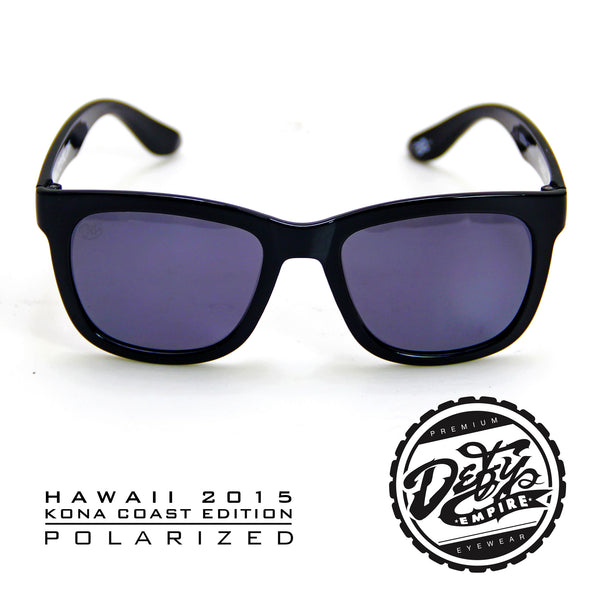 HAWAII - "KONA COAST" GLOSS BLACK/GREY POLARIZED SUNGLASS
