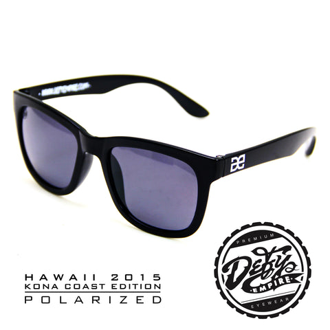 HAWAII - "KONA COAST" GLOSS BLACK/GREY POLARIZED SUNGLASS