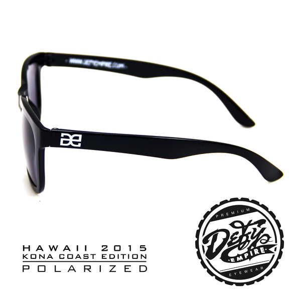 HAWAII - "KONA COAST" GLOSS BLACK/GREY POLARIZED SUNGLASS
