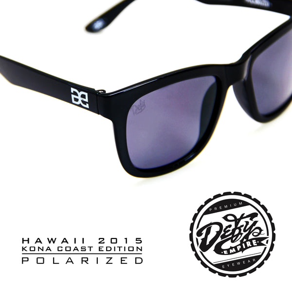 HAWAII - "KONA COAST" GLOSS BLACK/GREY POLARIZED SUNGLASS