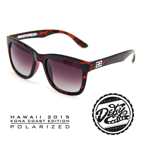 HAWAII - "KONA COAST" DARK TORTOISE SHELL/GREY POLARIZED SUNGLASS