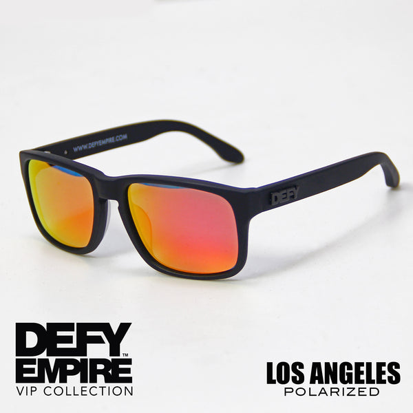 LOS ANGELES - MATTE BLACK / RED POLARIZED