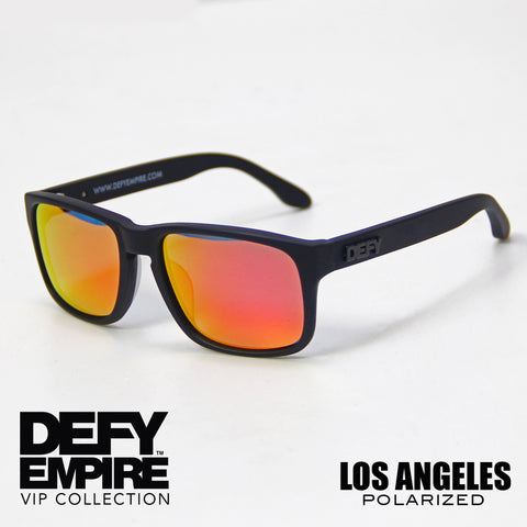 LOS ANGELES - MATTE BLACK / RED POLARIZED