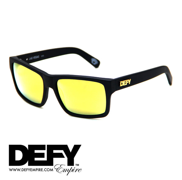 LAS VEGAS MATTE BLACK / GOLD POLARIZED SUNGLASS