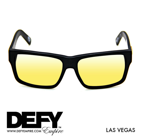 LAS VEGAS MATTE BLACK / GOLD POLARIZED SUNGLASS