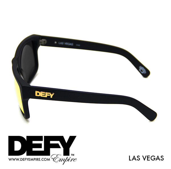 LAS VEGAS MATTE BLACK / GOLD POLARIZED SUNGLASS