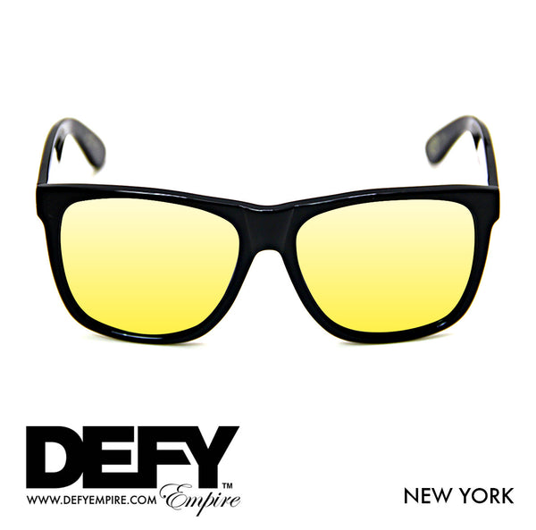 NEW YORK GLOSS BLACK / GOLD POLARIZED SUNGLASS