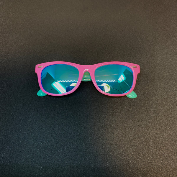 FLORIDA KIDS - GLOSS BABY PINK BLUE / BLUE MIRROR POLARIZED SUNGLASS
