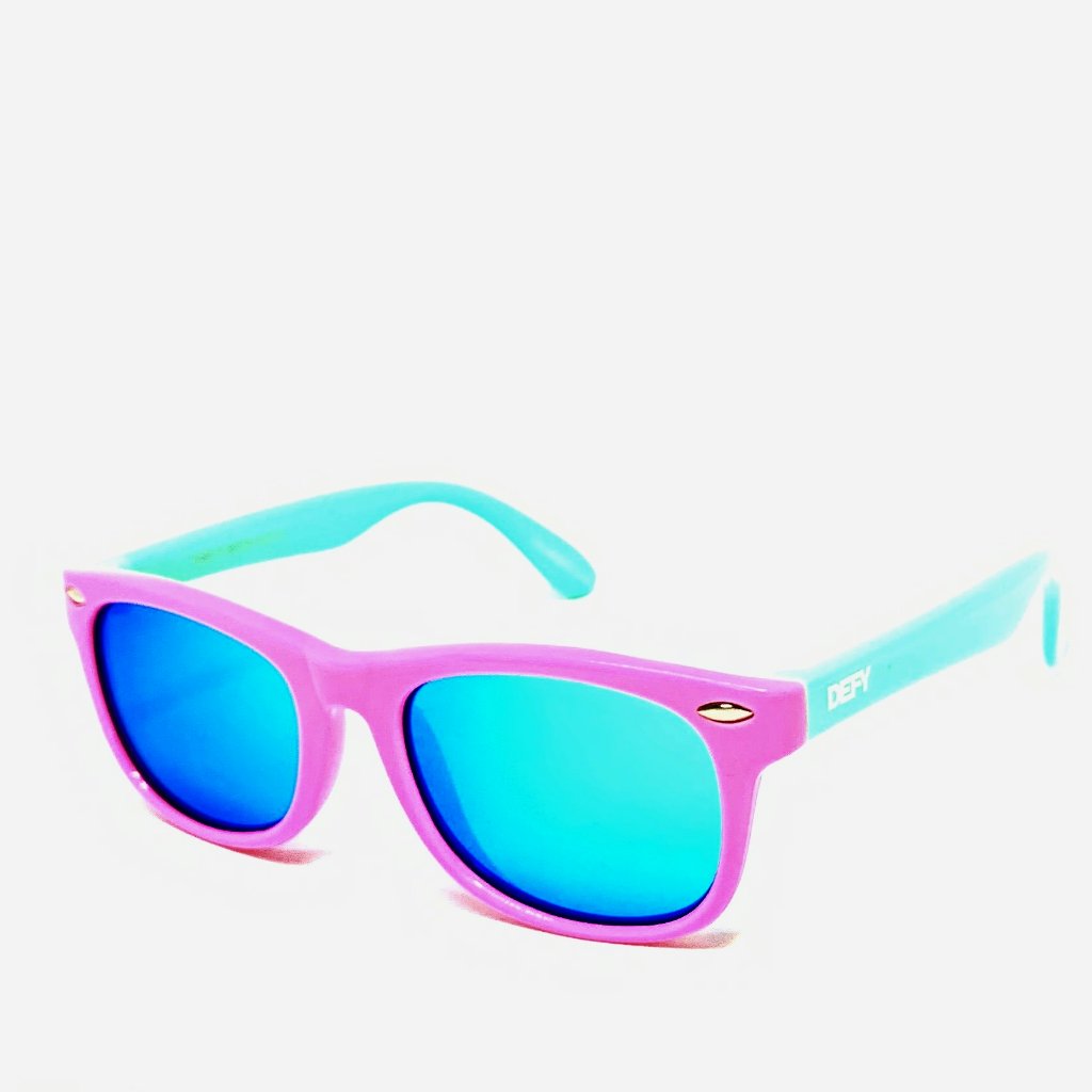 FLORIDA KIDS - GLOSS BABY PINK BLUE / BLUE MIRROR POLARIZED SUNGLASS