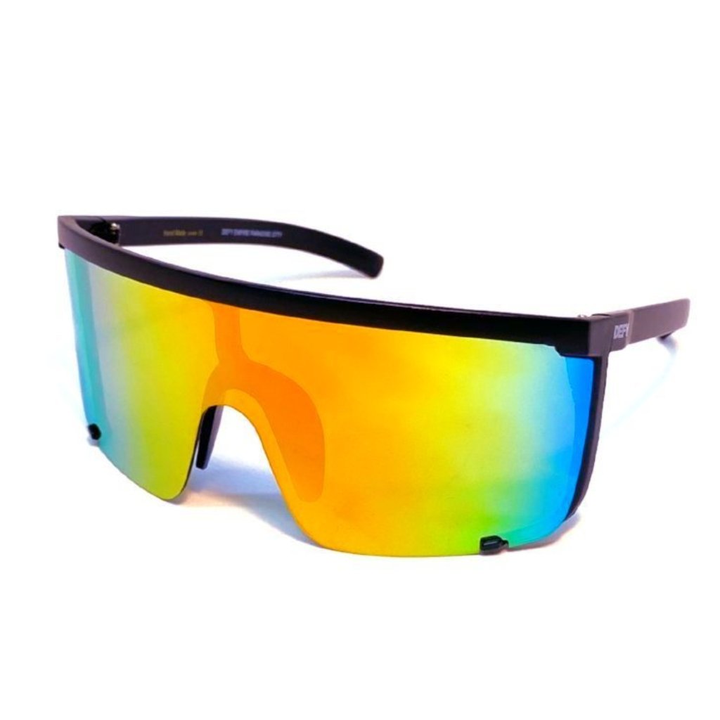 PARADISE CITY -MATTE BLACK FRAME / FIRE BLUE MIRROR LENSES SUNGLASS