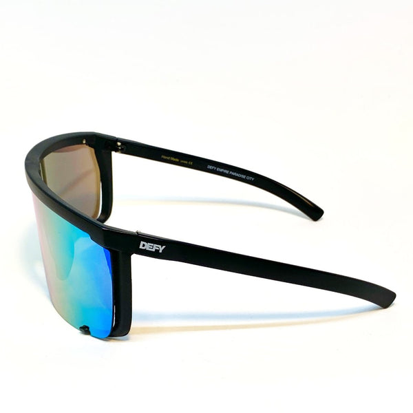 PARADISE CITY -MATTE BLACK FRAME / FIRE BLUE MIRROR LENSES SUNGLASS