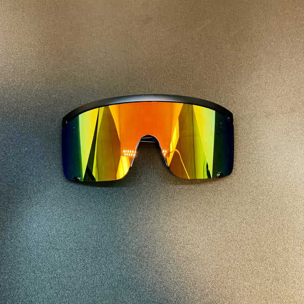PARADISE CITY -MATTE BLACK FRAME / FIRE BLUE MIRROR LENSES SUNGLASS