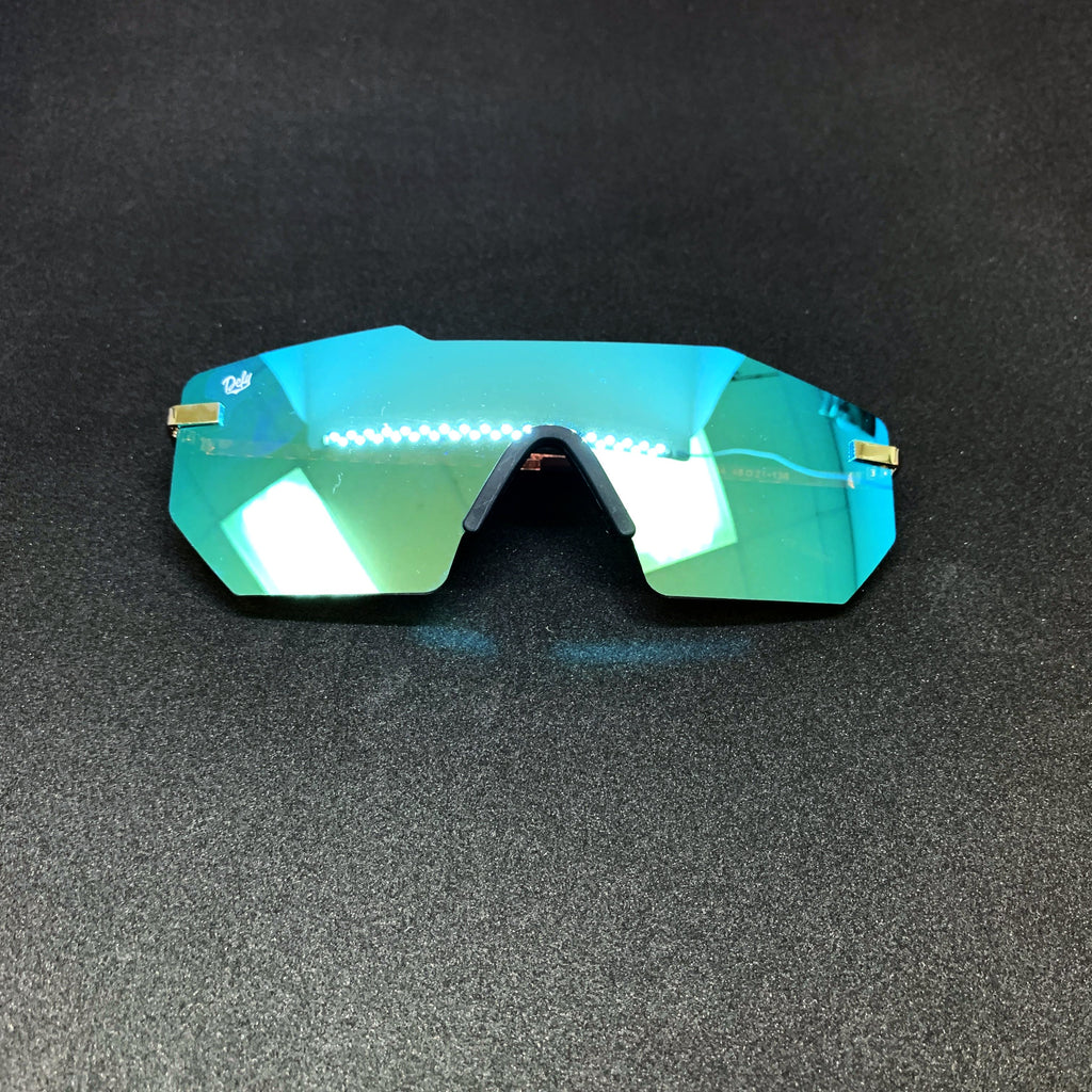 ROCKFORD PLATINUM FRAME / BLUE MIRROR LENSES SUNGLASS Defy Empire