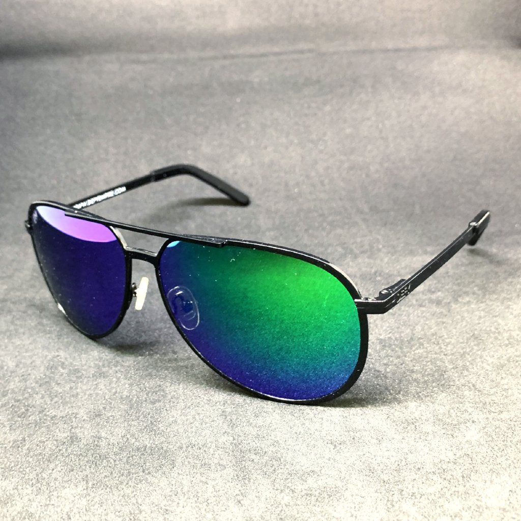 CHICAGO - GLOSS BLACK / GREEN MIRROR POLARIZED HIGH DEFINITION LENSES SPECIAL EDITION
