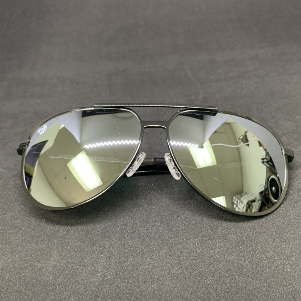 Rectangle Silver Reflective Aviators Silver Mirror Men's