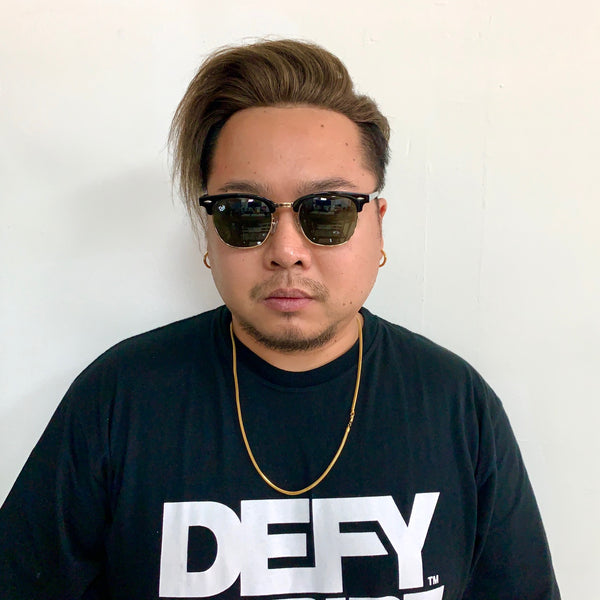 MEMPHIS - GLOSS BLACK FRAME/GREY GREEN LENSES SUNGLASS