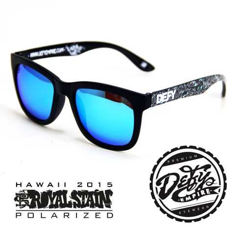 RS2 DEFY EMPIRE HAWAII ROYALSTAIN MATTE BLACK / ICE BLUE POLARIZED SUNGLASS