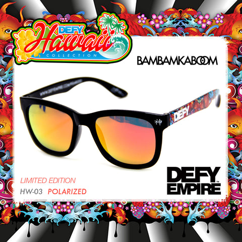 DEFY EMPIRE LIMITED EDITION HAWAII BAMBAMKABOOM GLOSS BLACK / FIRE ORANGE MIRROR POLARIZED