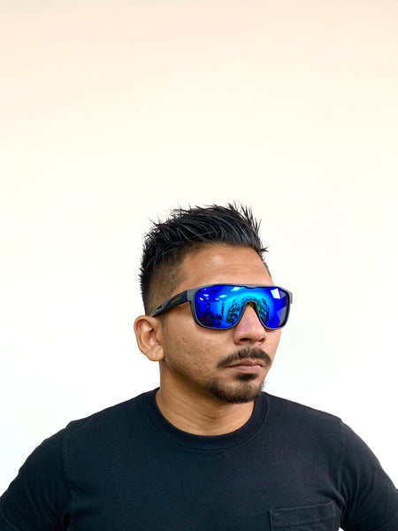 DEFY / PRIVATA MIRAGE LIMITED EDITION - MATTE BLACK FRAME/FROZEN BLUE MIRROR POLARIZED