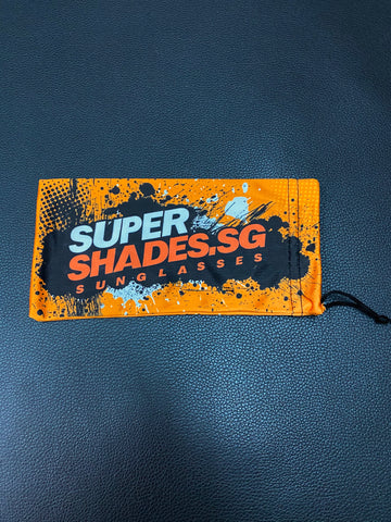 SUPERSHADES MICROFIBRE SUNGLASS POUCH BAG ACTS AS CLEANING CLOTH